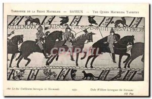 Old Postcard Tapestry of Queen Mathilde Bayeux Duke William harangue the Normans