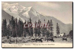 Postcard Old Pasture to Chamonix and Mont Blanc Prz