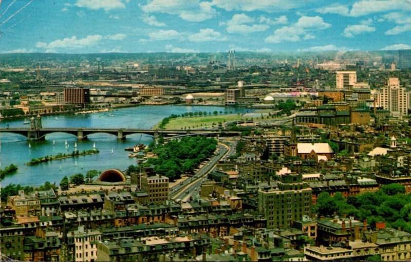 Massachusetts Bston Charles River Basin From John Hancock Building 1975