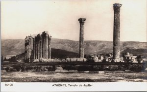 Greece Athens Temple de Jupiter Vintage RPPC C156