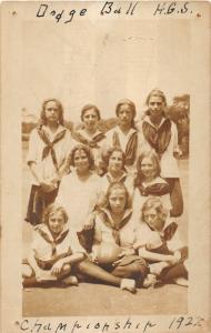 F12/ Dodge Ball  Sports RPPC Postcard c1922 Girls Team Dodgeball 22