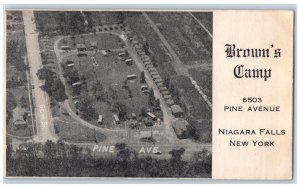c1910's Bird's Eye View Brown's Camp Niagara Falls New York NY Antique Postcard 
