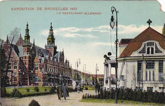 Exposition Universelle Bruxelles 1910 Le Restaurant Allemand