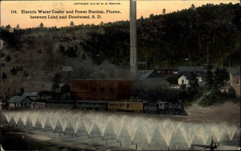 RR Train Electric Water Cooler Power Station Pluma SD Lead & Deadwood c1910