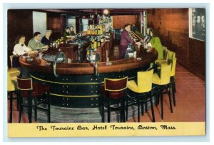 The Touraine Bar And Hotel Boston Massachusetts MA Unposted Postcard 