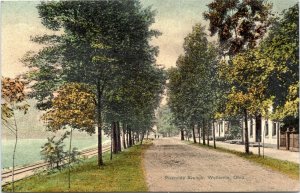postcard Riverside Avenue, Wellsville Ohio