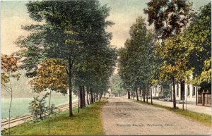 postcard Riverside Avenue, Wellsville Ohio