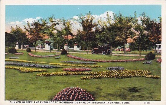 Sunken Garden And Entrance To Morningside Park On Speedway Memphis Tennessee