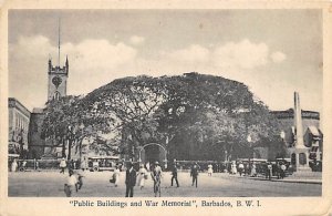 Public Buildings and War Memorial Barbados West Indies Unused 