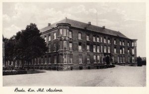 Military Academy Great Church Breda Dutch Holland WW2 Rare Wartime Postcard