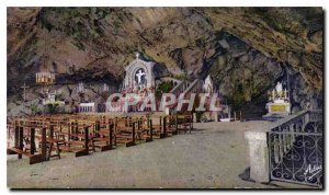 Old Postcard La Sainte Baume Cave Interior