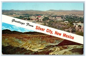 c1950's Greetings From Silver City Multiple Views Plains New Mexico NM Postcard