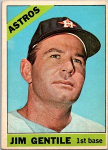 1966 Topps Baseball Card Jim Gentile Houston Astros sk2040