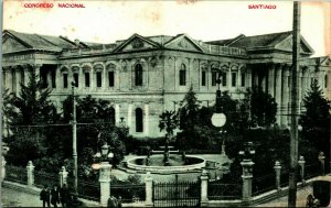 Congreso Nacional Santiago Chile UNP 1910s Vtg Postcard