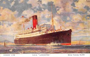 RMS Lancastria Ocean Liner Ship Cunard Line postcard
