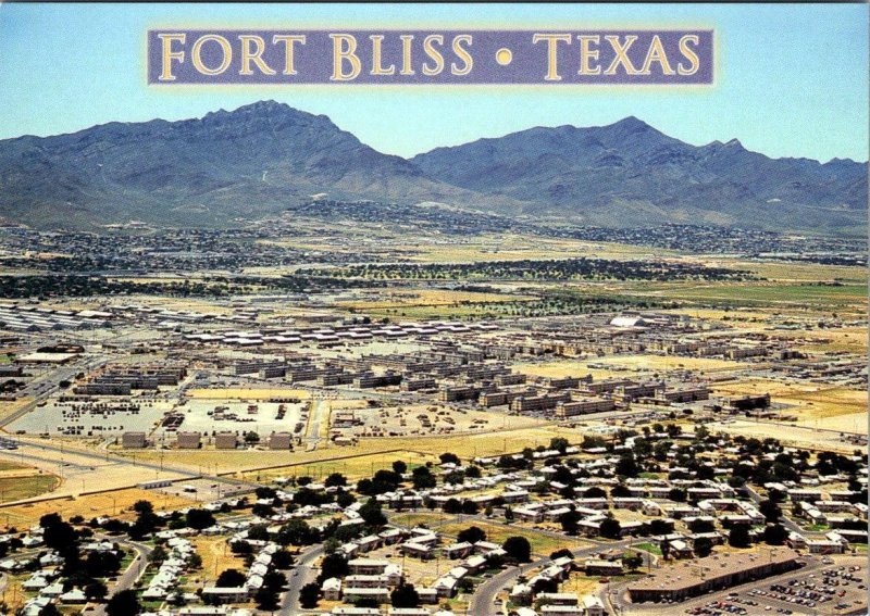 2~4X6 Postcards TX Texas  FORT BLISS  Rocket~Water Tower  ARMY BASE AERIAL VIEW