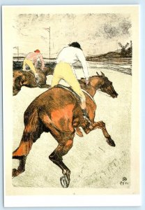 THE JOCKEY Artist Henri de Toulouse Lautrec  ~ Repro 4x6 ~ 1991 Postcard