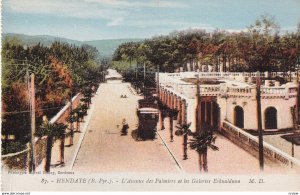 HENDAYE, Pyrenees-Atlant, France, 1900-1910s; L'Avenue Des Palmiers Et Les Ga...