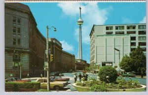 CN Tower, Front Street Looking West From Yonge Street, Toronto Ontario Postcard