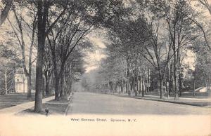 SYRACUSE, NY  New York    WEST GENESEE STREET SCENE  Homes   1913 Postcard