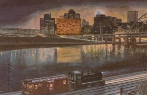 The Pittsburgh & Lake Erie Railroad Company Christmas 1960 Postcard