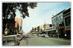 Postcard Queen St. Sault Ste. Marie Ontario Canada Vintage Standard View Card 