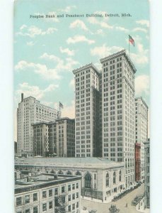 Divided-Back BANK BUILDING Detroit Michigan MI E5040