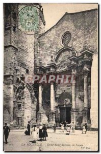 Old Postcard La Rochelle Saint Sauveur Church The Facade