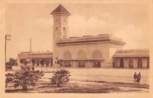 Casablanca Morocco Train Station Railroad Depot Vintage Postcard AA1870