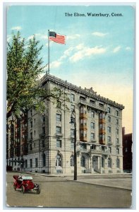 c1910's The Elton Hotel & Restaurant Classic Car Waterbury Connecticut Postcard