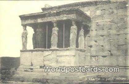 Caryatide Porch Athens Greece Unused 