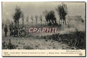 Old Postcard Belgian Army Action Army Field Battery