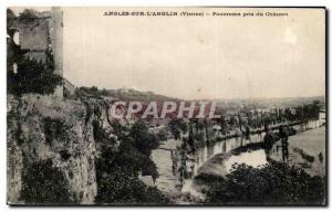 Old Postcard Angles-sur-l'Anglin Panorama Taken from the Chateau