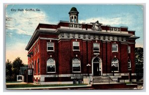 City Hall Building Griffin Georgia GA 1917 DB Postcard H28