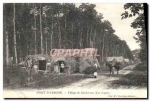 Old Postcard Folklore Foret Foret d & # 39Amboise Village loggers The TOP Loges