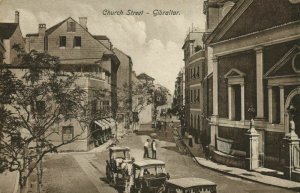 Gibraltar, Church Street, Horse Carts (1910s) Benzaquen & Co. Postcard