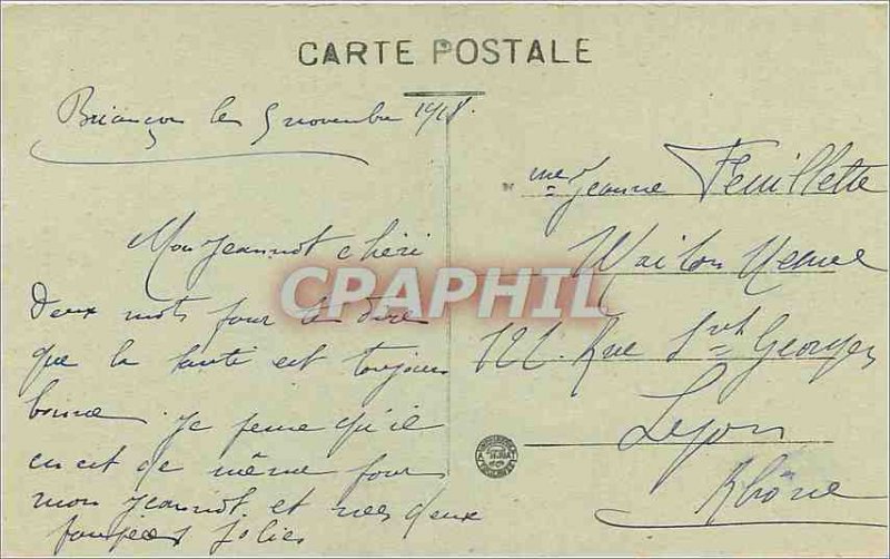 Old Postcard Briancon Ateld Bridge or the Devil