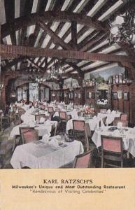 Wisconsin Milwaukee Karl Ratzsch's Restaurant Interior 1950
