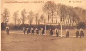 Eecloo Eeklo Belgium Notre Dame aux Epines Ladies Hockey Sports Postcard AA68442