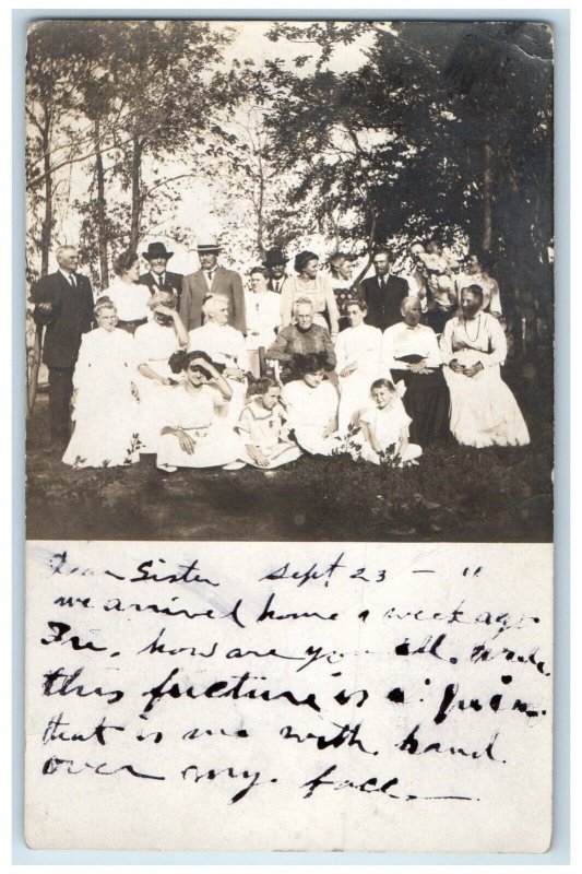 1911 Family Scene Hecla South Dakota SD RPPC Photo Posted Antique Postcard