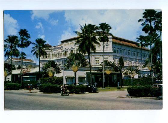 173706 SINGAPORE RAFFLES HOTEL Old photo postcard