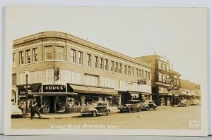 Bremerton Wash RPPC Street Scene Drug Store Hotel Smoke Shop Ellis Postcard K5