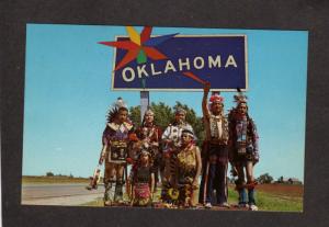 OK Great Lightning Indian Cheyenne Arapono Indians Sayre Oklahoma Postcard