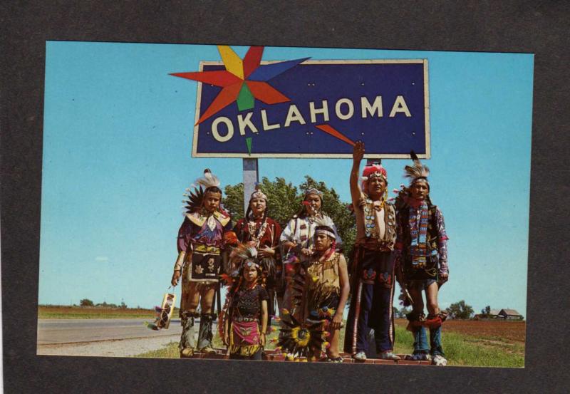 OK Great Lightning Indian Cheyenne Arapono Indians Sayre Oklahoma Postcard