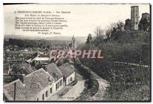 Old Postcard Montfort l'Amaury S & O General view In Montfort l'Amaury Ruins
