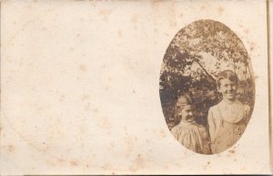 Vintage RPPC Real Photo Postcard - Young Children Smiling