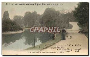 Paris - 14 - Montsouris Park - Lake - Old Woman Postcard -