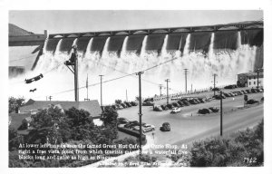 RPPC GRAND COULEE DAM Green Hut Cafe Columbia River, WA c1940s Vintage Postcard