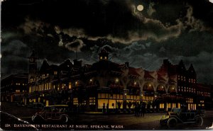 Washington Spokane Davenport's Restaurant At Night 1913