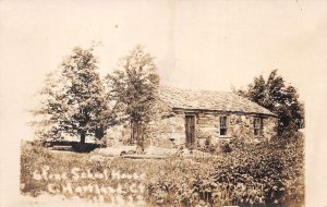 East Hartland Connecticut Stone School House Real Photo Vintage Postcard AA82978